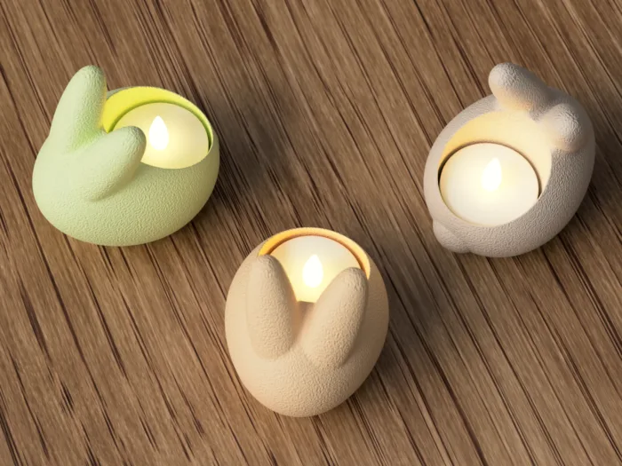 Easter Bunny Tealight Candle Holder - Image 2